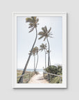 Gold Coast Palms - Gold Coast - Art Print - Traditional Frame - White - Portrait