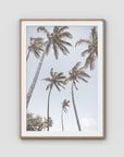 Tropical Palms - Art Print - Traditional Frame - Raw Oak - Portrait