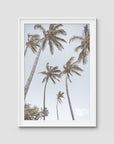 Tropical Palms - Art Print - Traditional Frame - White - Portrait