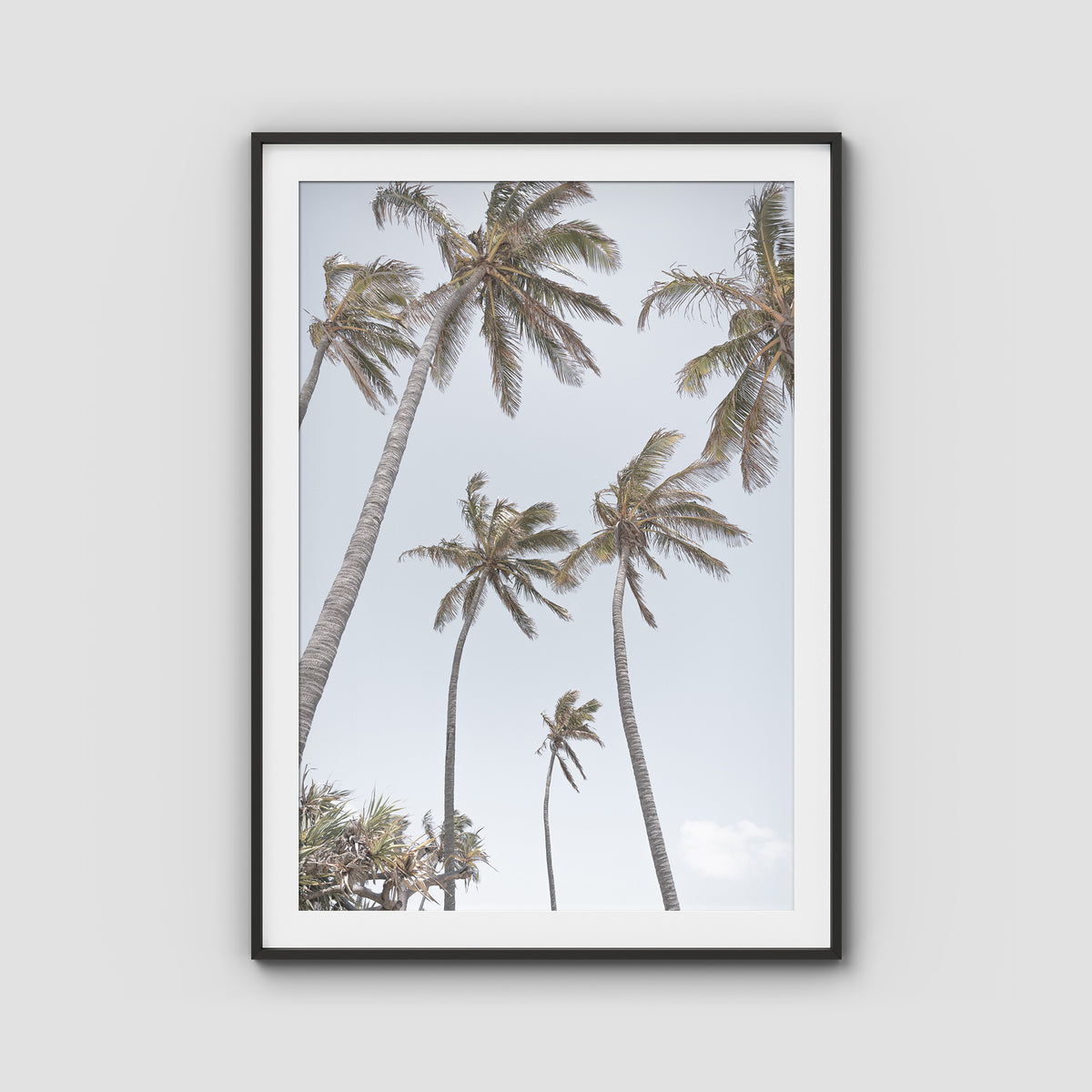 Tropical Palms - Art Print - Traditional Frame - Black - Portrait