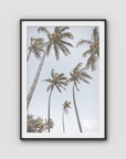 Tropical Palms - Art Print - Traditional Frame - Black - Portrait