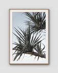 Pandanus Branch - Art Print - Traditional Frame - Raw Oak - Portrait