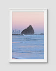 Currumbin Alley Sunset - Gold Coast - Art Print - Traditional Frame - White - Portrait