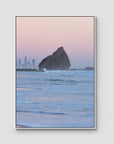Currumbin Alley Sunset - Gold Coast - Art Print - Float Frame Canvas - White - Portrait