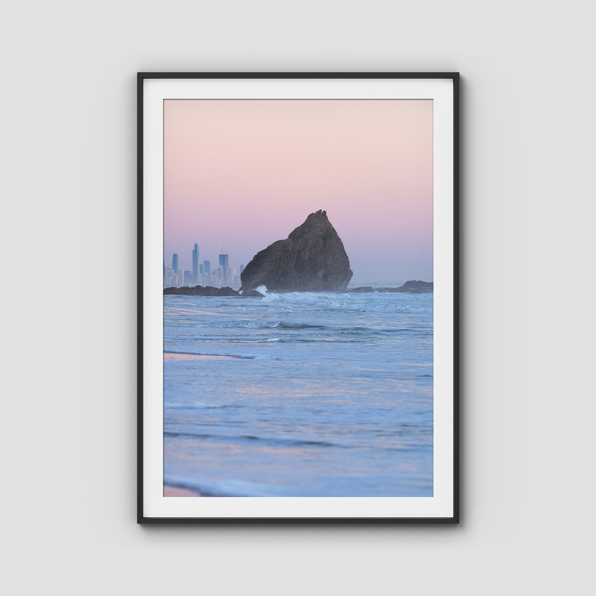 Currumbin Alley Sunset - Gold Coast - Art Print - Traditional Frame - Black - Portrait