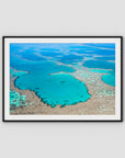 Great Barrier Reef Veins - Art Print - Traditional Frame - Black - Landscape