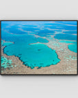 Great Barrier Reef Veins - Art Print - Float Frame Canvas - Black - Landscape