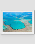 Great Barrier Reef Veins - Art Print - Traditional Frame - White - Landscape