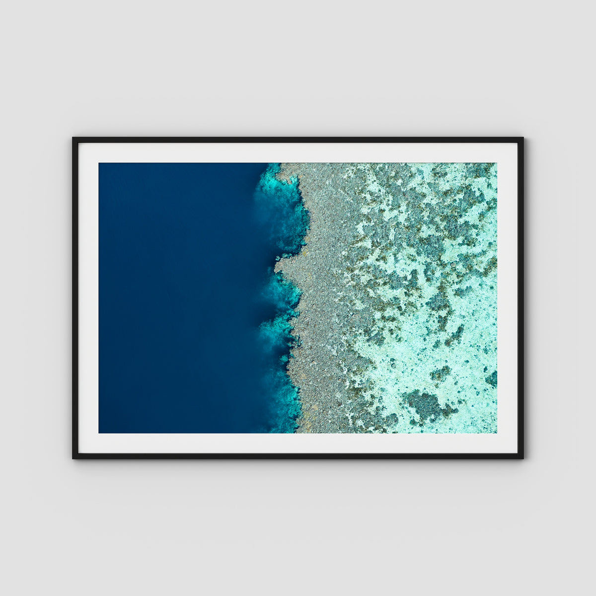 Reef Symmetry - Art Print - Traditional Frame - Black - Landscape