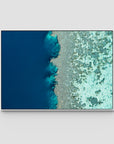 Reef Symmetry - Art Print - Float Frame Canvas - White - Landscape