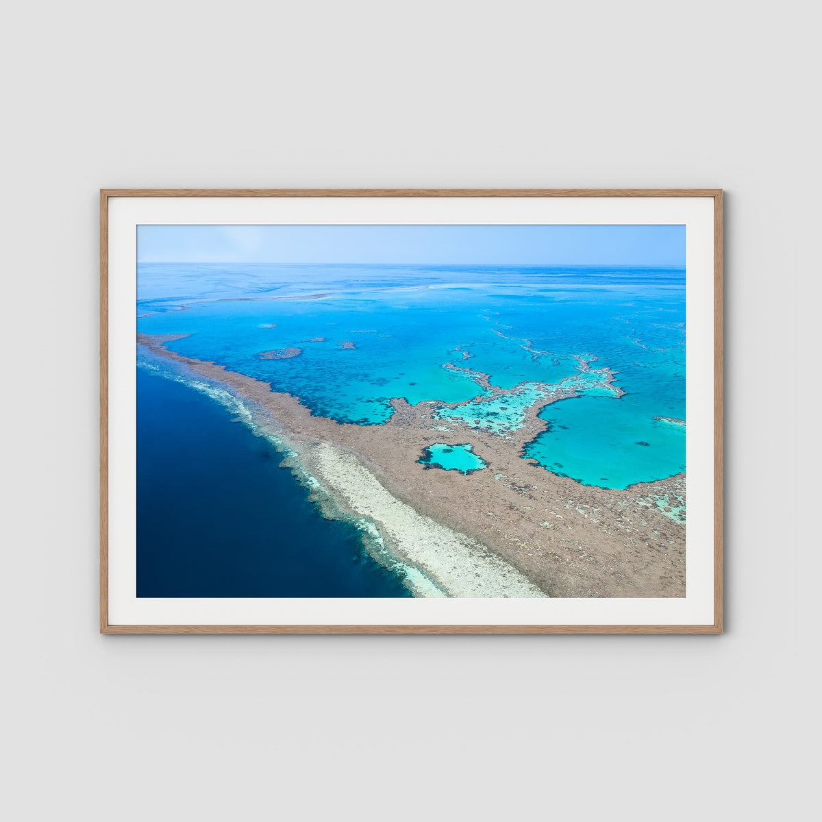 GBR Channel ii - Art Print - Traditional Frame - Raw Oak - Landscape