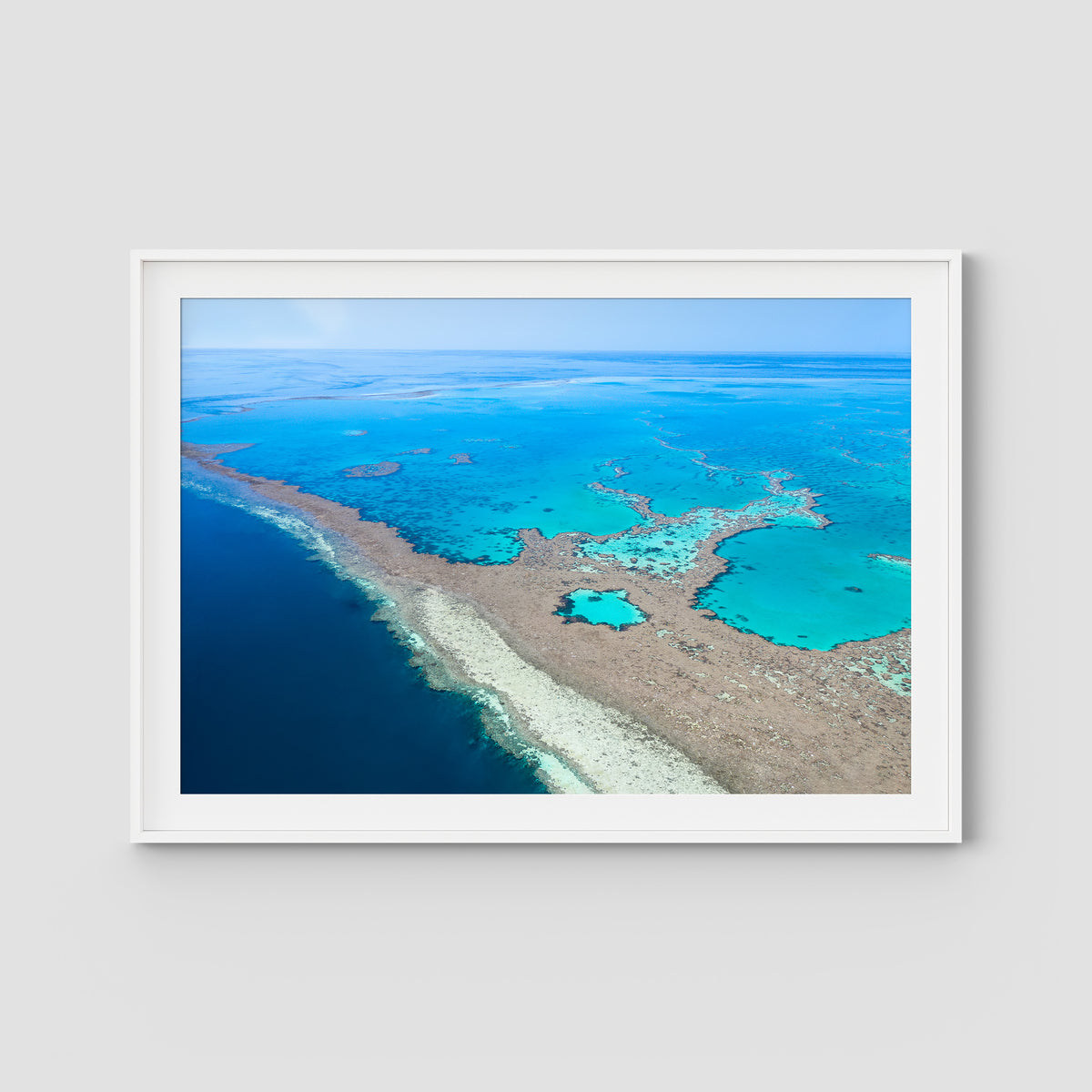 GBR Channel ii - Art Print - Traditional Frame - White - Landscape