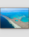 GBR Channel ii - Art Print - Float Frame Canvas - Raw Oak - Landscape