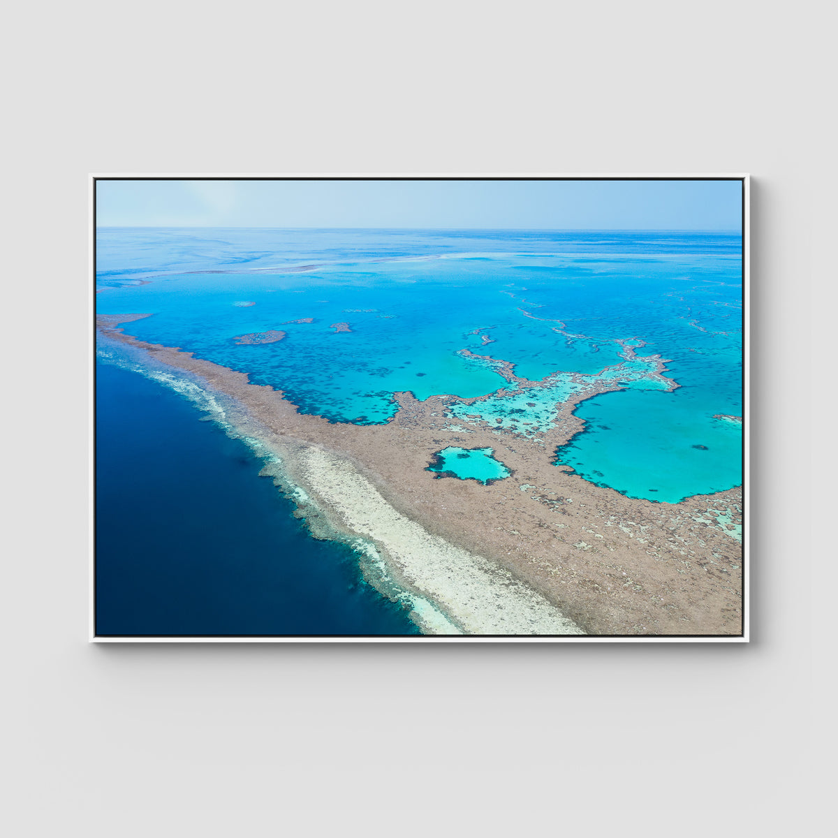 GBR Channel ii - Art Print - Float Frame Canvas - White - Landscape