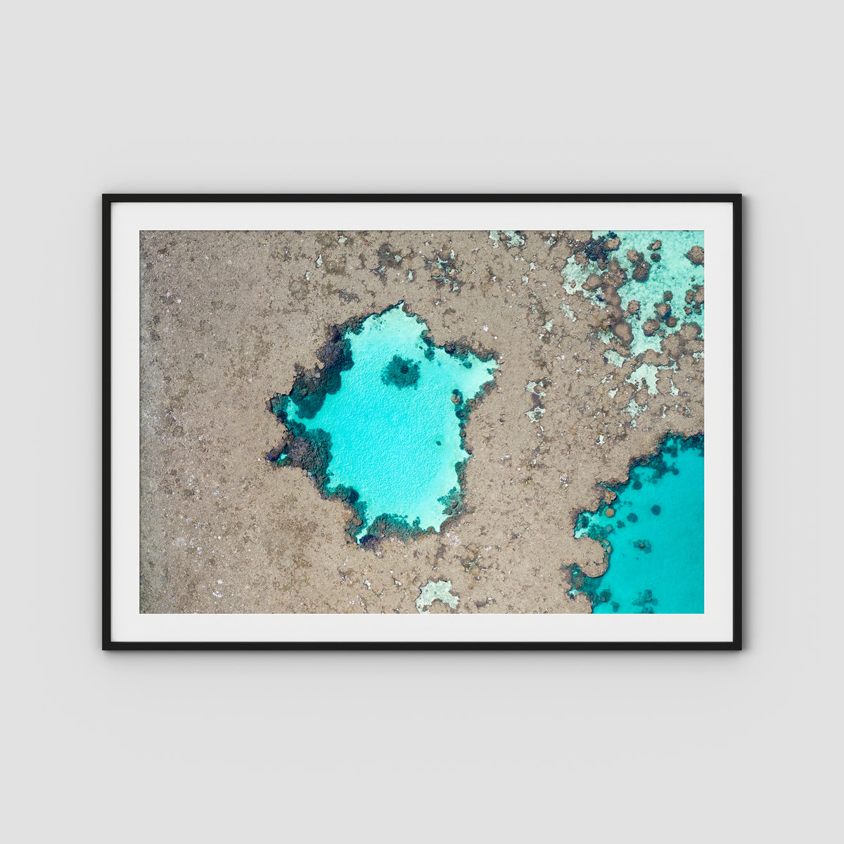 Reef Craters - Art Print - Traditional Frame - Black - Landscape