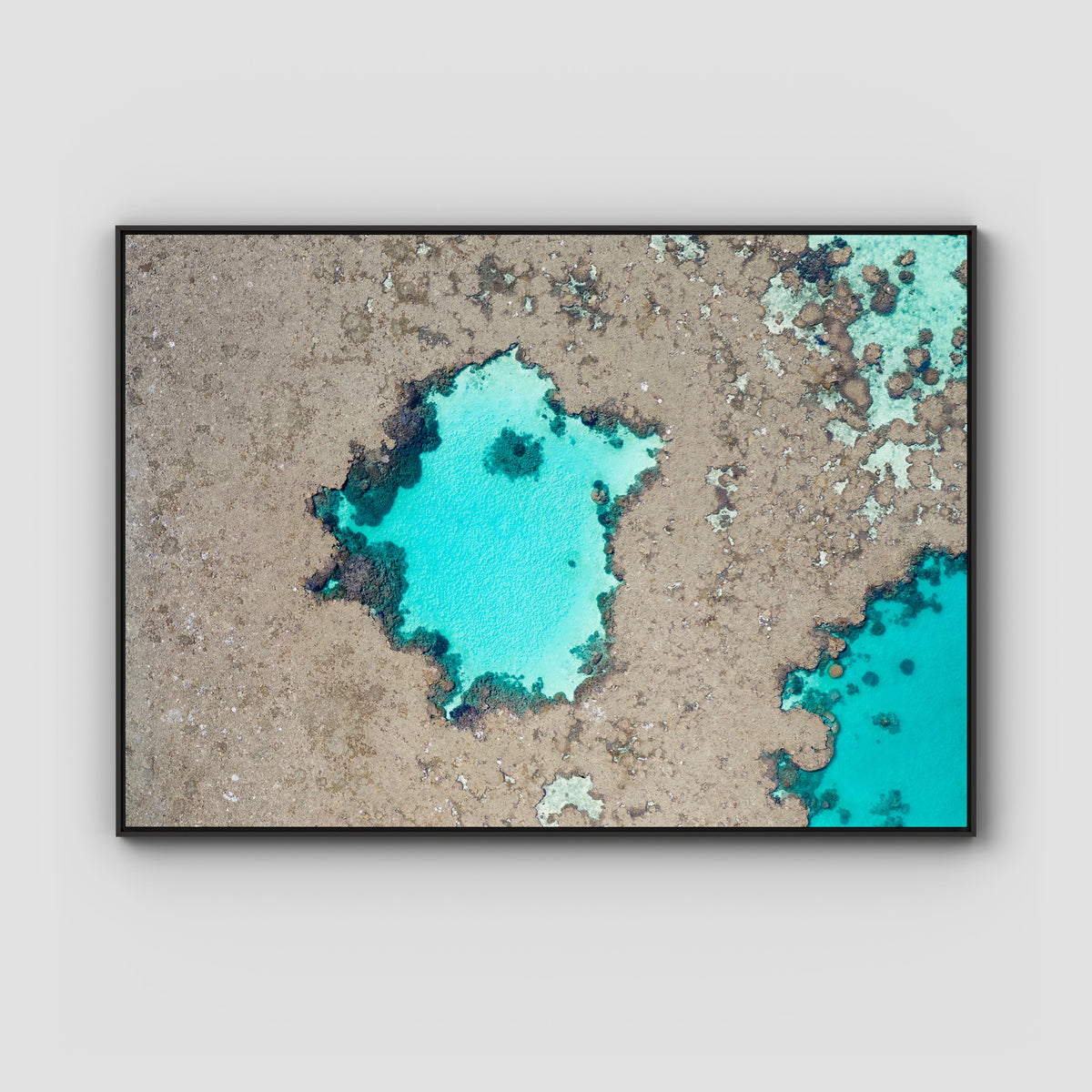 Reef Craters - Art Print - Float Frame Canvas - Black - Landscape