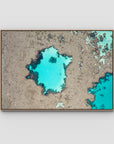 Reef Craters - Art Print - Float Frame Canvas - Raw Oak - Landscape