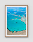 Great Barrier Reef Veins - Art Print - Traditional Frame - Raw Oak - Portrait