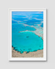 Great Barrier Reef Veins - Art Print - Traditional Frame - White - Portrait