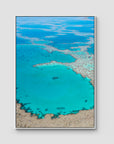 Great Barrier Reef Veins - Art Print - Float Frame Canvas - White - Portrait