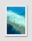 Reef Dropoff - Art Print - Traditional Frame - White - Portrait
