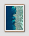 Reef Symmetry - Art Print - Traditional Frame - Raw Oak - Portrait