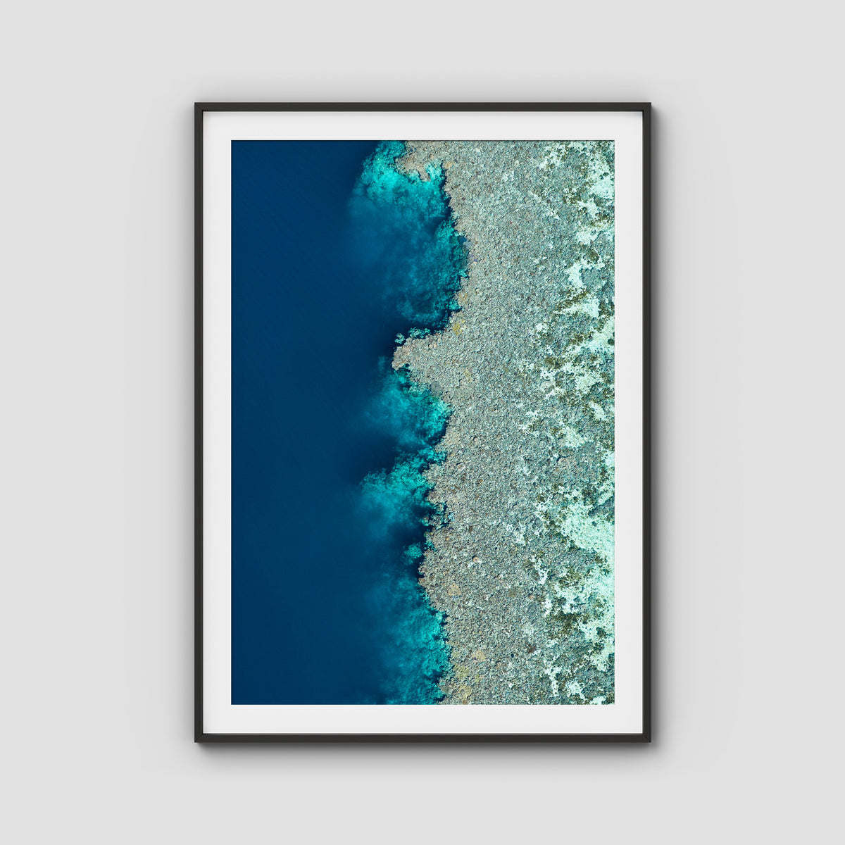 Reef Symmetry - Art Print - Traditional Frame - Black - Portrait