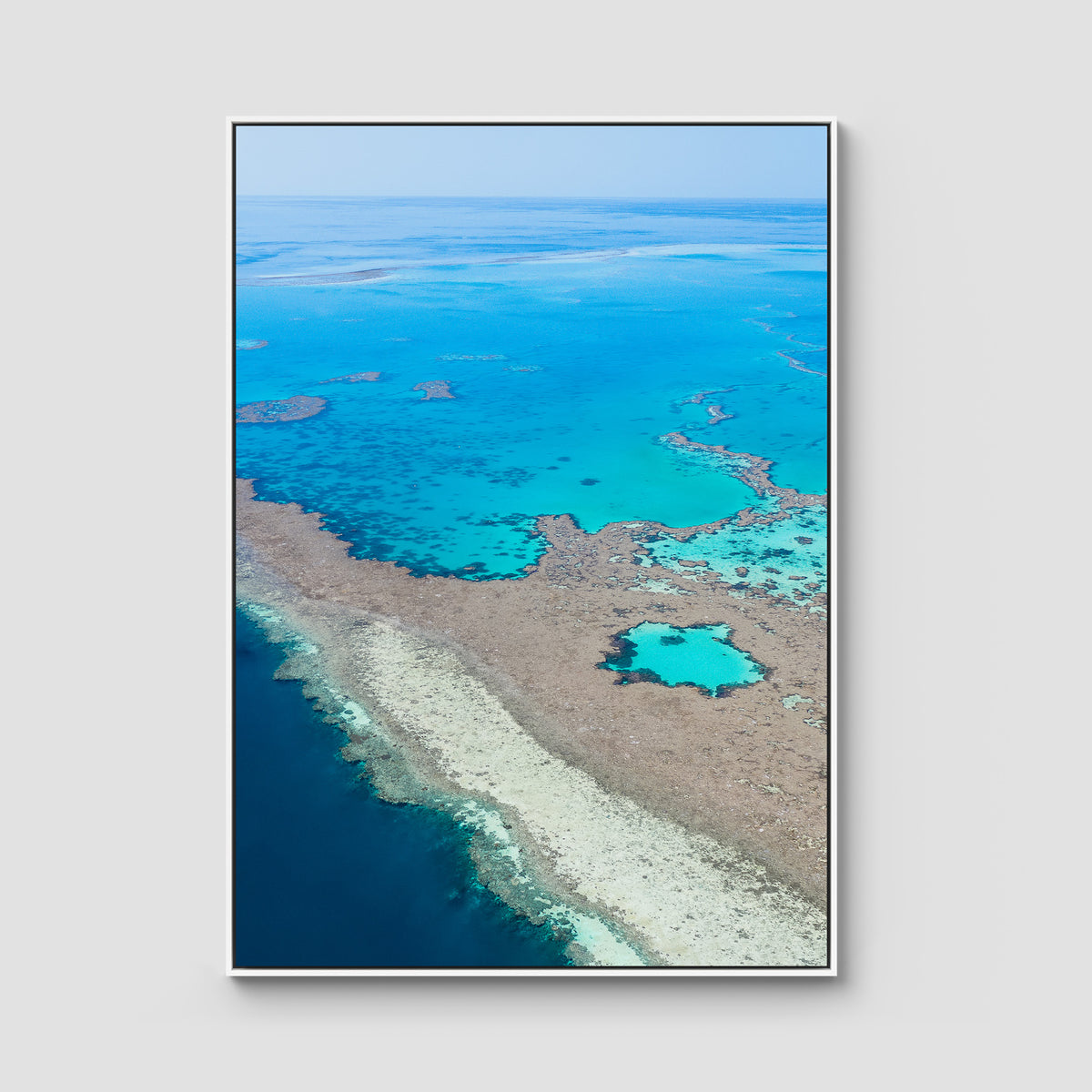 GBR Channel ii - Art Print - Float Frame Canvas - White - Portrait