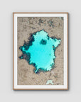 Reef Craters - Art Print - Traditional Frame - Raw Oak - Portrait