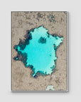 Reef Craters - Art Print - Float Frame Canvas - White - Portrait