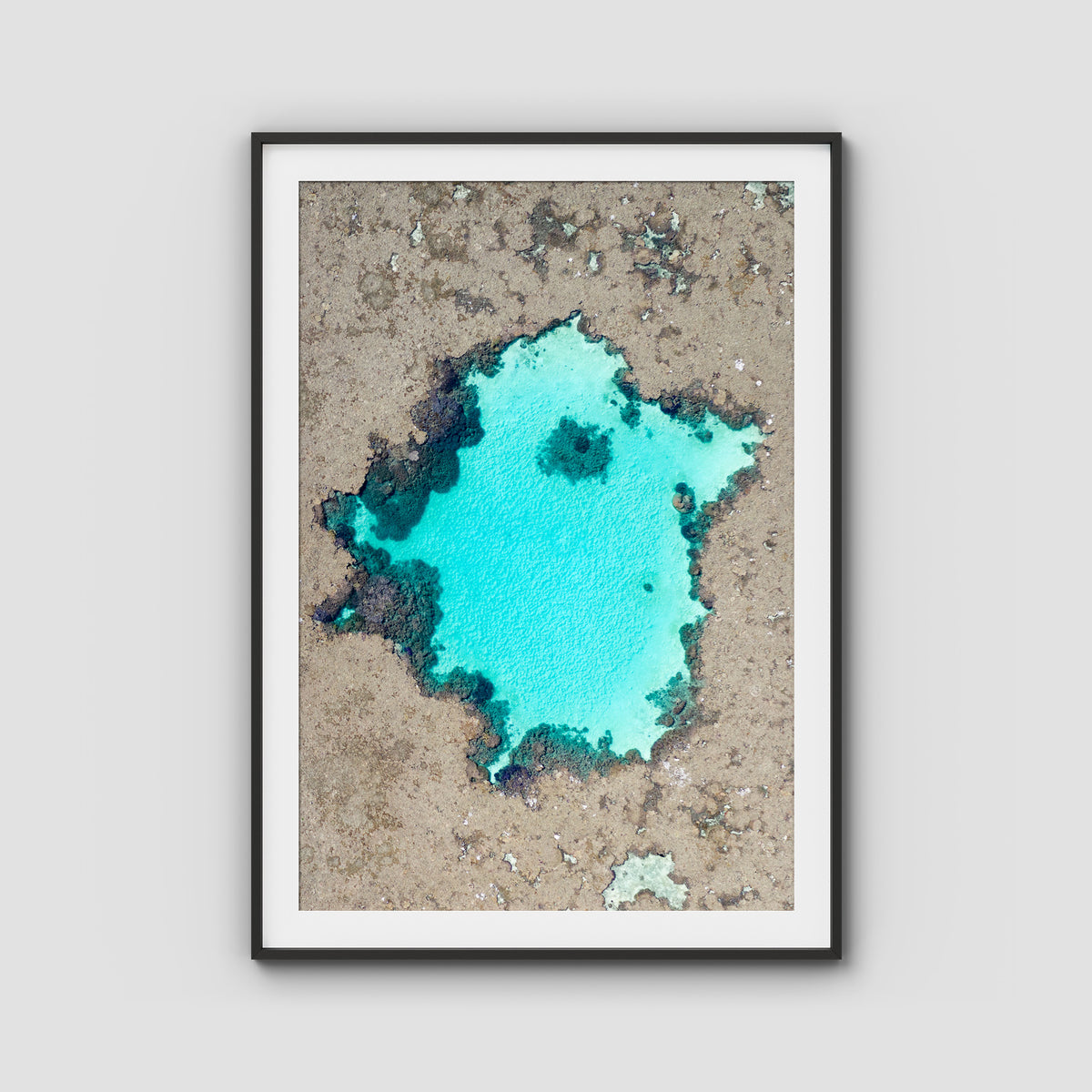 Reef Craters - Art Print - Traditional Frame - Black - Portrait