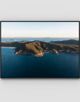 Great Keppel Island Aerial View - Art Print - Float Frame Canvas - Black - Landscape