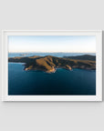 Great Keppel Island Aerial View - Art Print - Traditional Frame - White - Landscape
