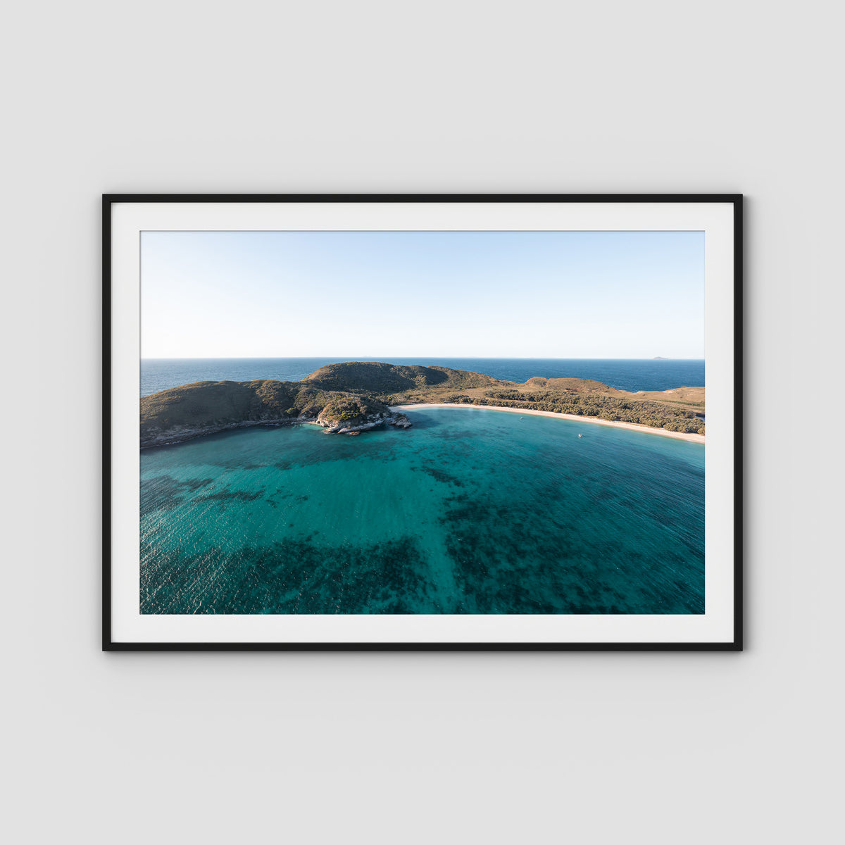 Emerald Bay - Keppel Islands - Art Print - Traditional Frame - Black - Landscape