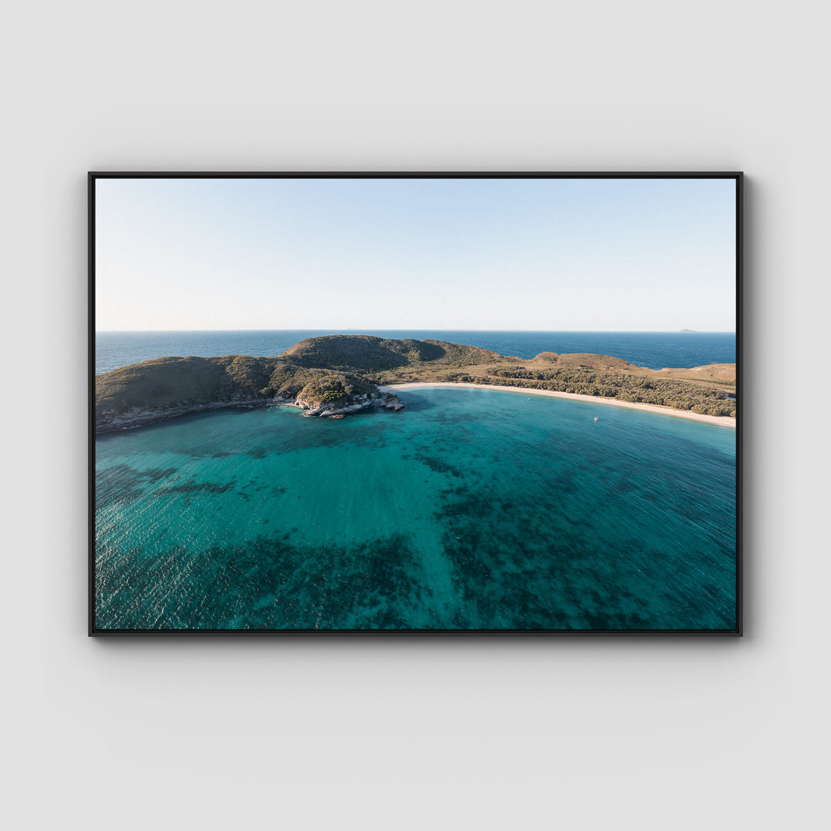Emerald Bay - Keppel Islands - Art Print - Float Frame Canvas - Black - Landscape