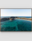 Emerald Bay - Keppel Islands - Art Print - Float Frame Canvas - Raw Oak - Landscape