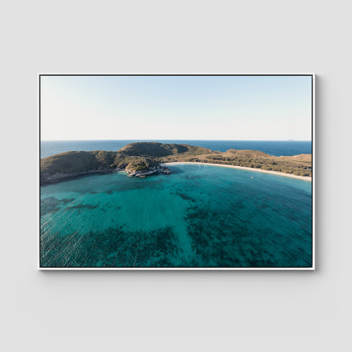 Emerald Bay - Keppel Islands - Art Print - Float Frame Canvas - White - Landscape