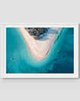 Humpy Island Turquoise - Keppel Islands - Art Print - Traditional Frame - White - Landscape