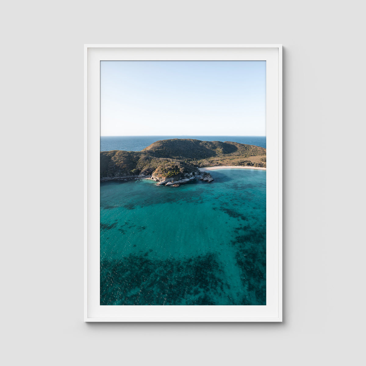 Emerald Bay - Keppel Islands - Art Print - Traditional Frame - White - Portrait