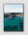 Emerald Bay - Keppel Islands - Art Print - Float Frame Canvas - Raw Oak - Portrait