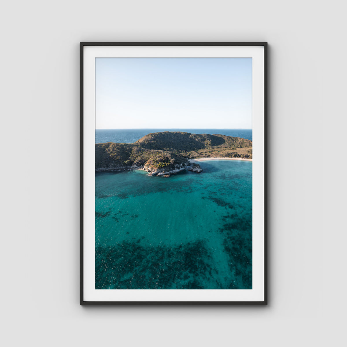 Emerald Bay - Keppel Islands - Art Print - Traditional Frame - Black - Portrait