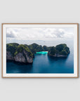 Koh Phi Phi Islands - Art Print - Traditional Frame - Raw Oak - Landscape