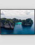 Koh Phi Phi Islands - Art Print - Float Frame Canvas - Black - Landscape