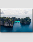 Koh Phi Phi Islands - Art Print - Float Frame Canvas - White - Landscape