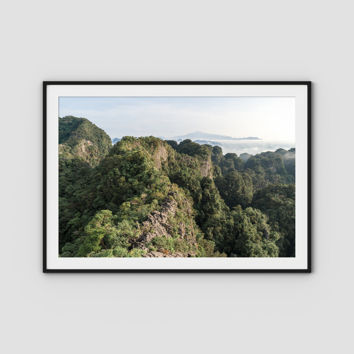 Top of The World - Art Print - Traditional Frame - Black - Landscape