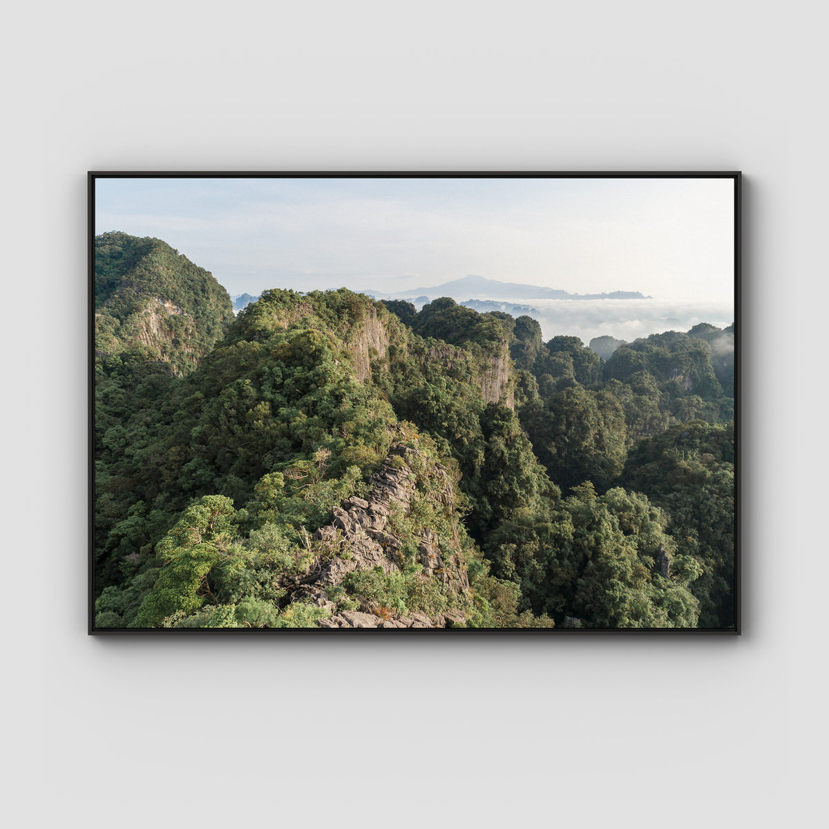 Top of The World - Art Print - Float Frame Canvas - Black - Landscape