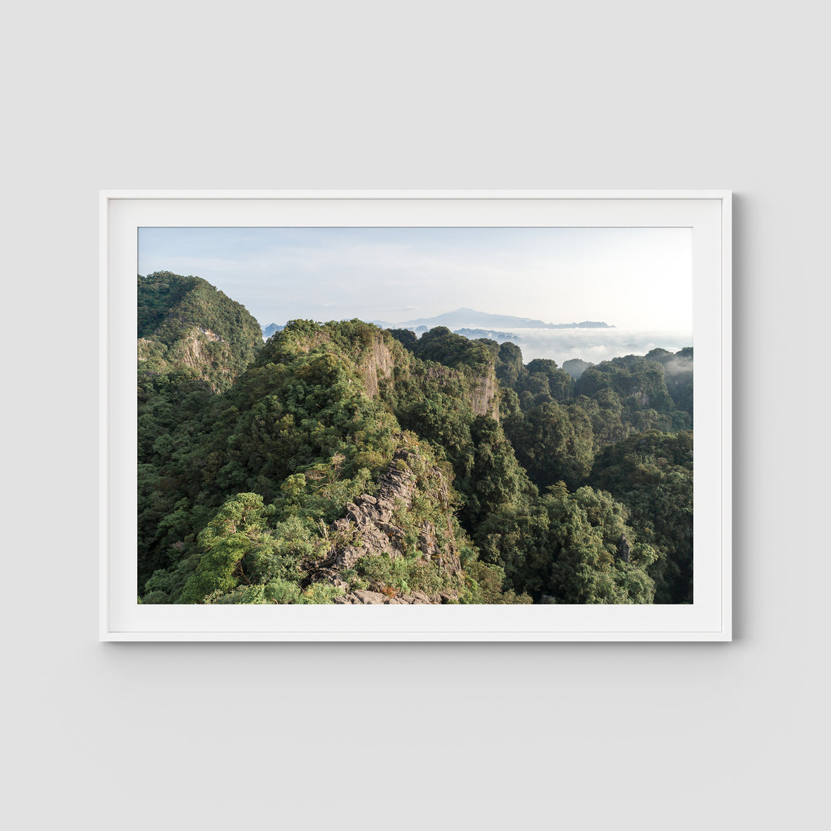 Top of The World - Art Print - Traditional Frame - White - Landscape