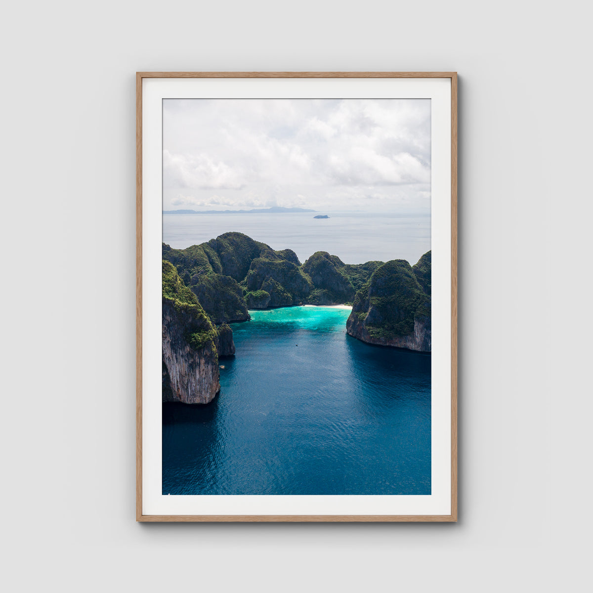 Koh Phi Phi Islands - Art Print - Traditional Frame - Raw Oak - Portrait
