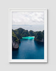 Koh Phi Phi Islands - Art Print - Traditional Frame - White - Portrait