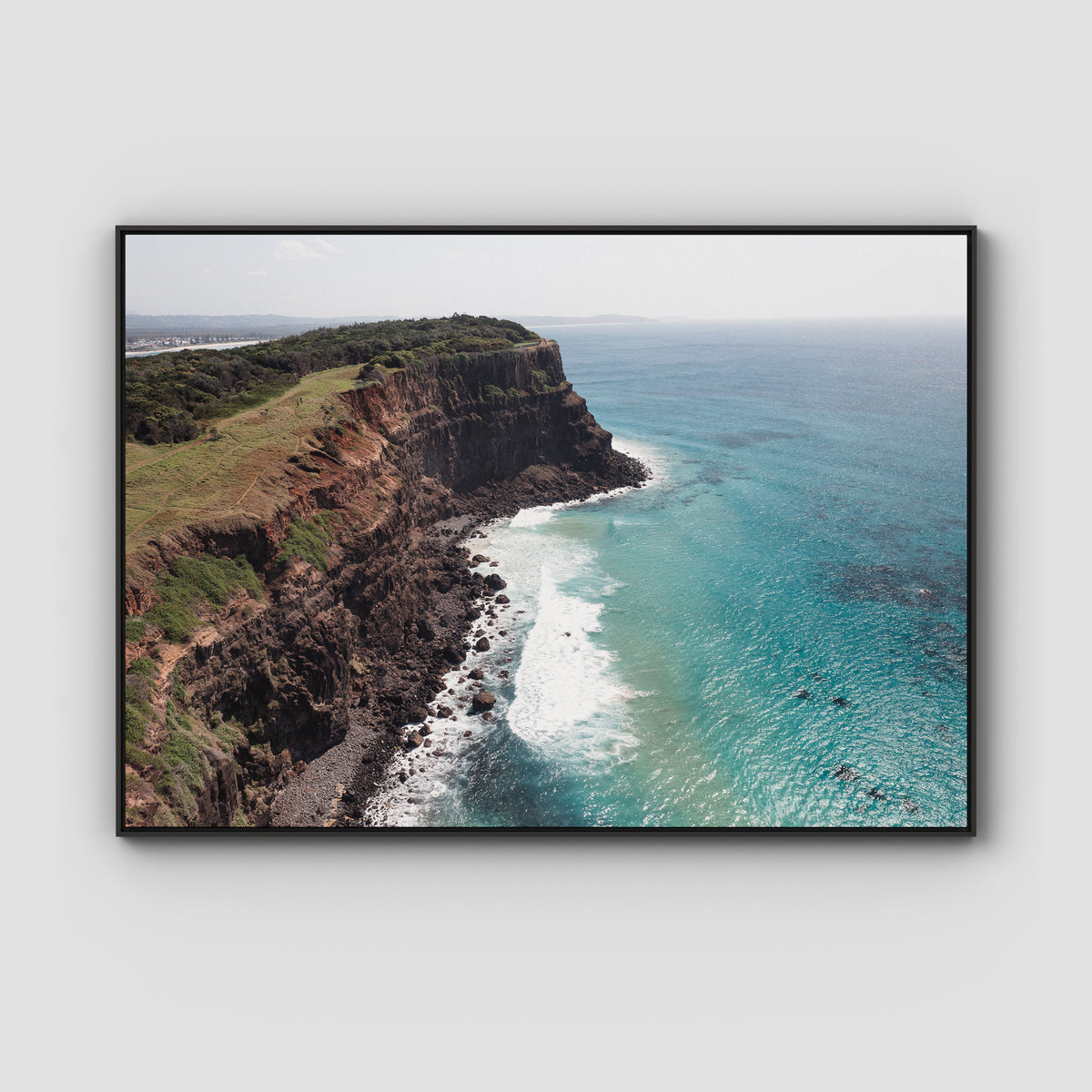 Edge of the Land - Lennox Head - Fine Art Print - Float Frame Canvas - Black - Landscape